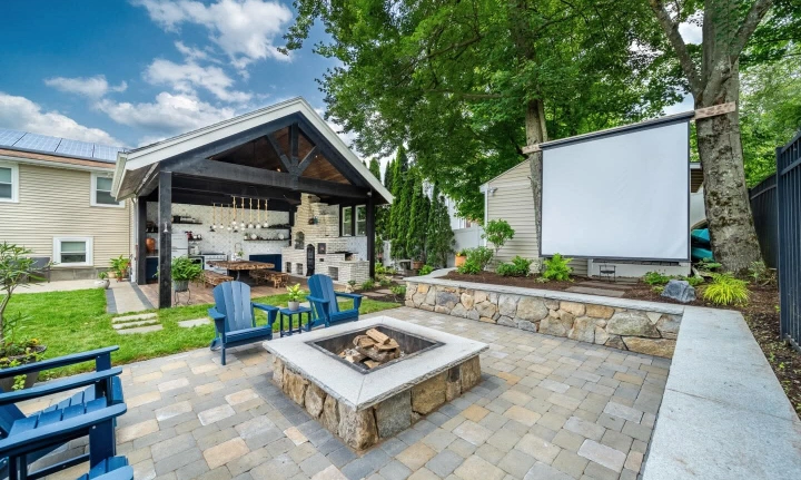 Healthy well-maintained front lawn in Southborough MA — M Coelho Group